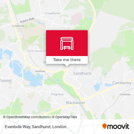 Evenlode Way, Sandhurst map