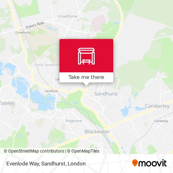 Evenlode Way, Sandhurst map