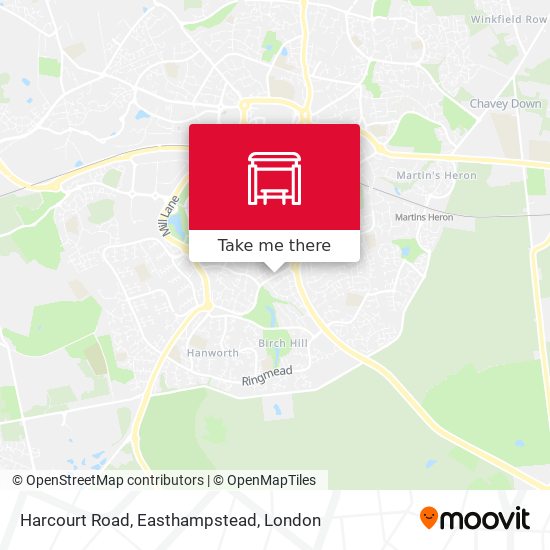 Harcourt Road, Easthampstead map