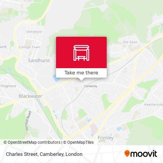 Charles Street, Camberley map