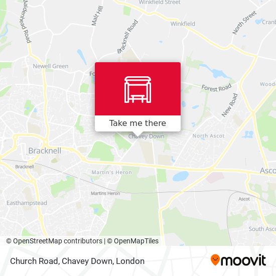 Church Road, Chavey Down map