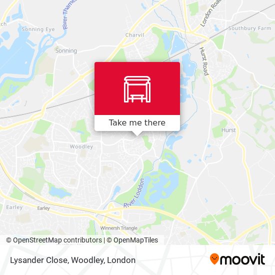 Lysander Close, Woodley map