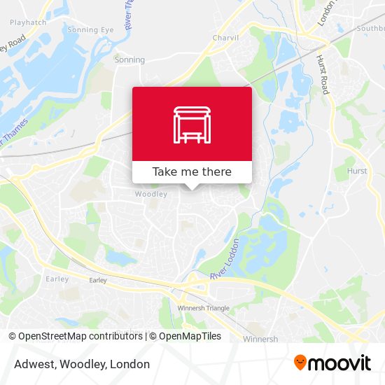 Adwest, Woodley map