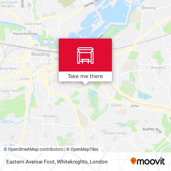 Eastern Avenue Foot, Whiteknights map