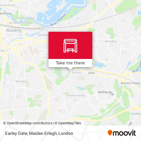 Earley Gate, Maiden Erlegh map