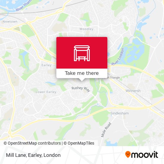 Mill Lane, Earley map