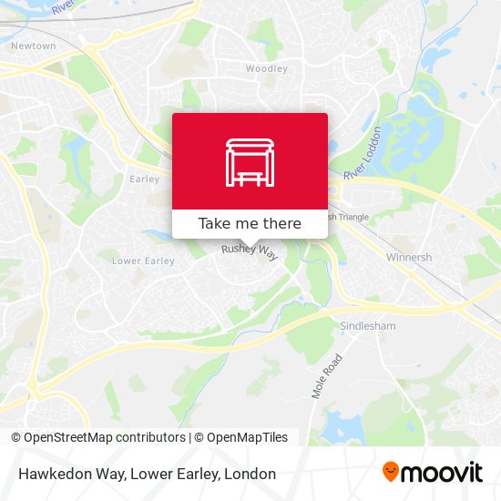 Hawkedon Way, Lower Earley map