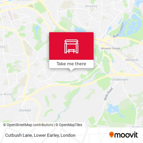 Cutbush Lane, Lower Earley map