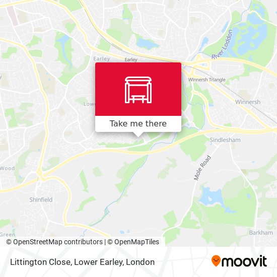 Littington Close, Lower Earley map