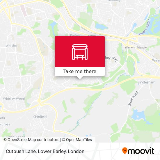 Cutbush Lane, Lower Earley map