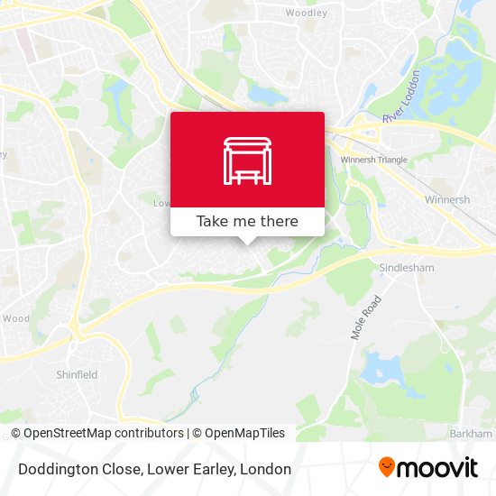 Doddington Close, Lower Earley map