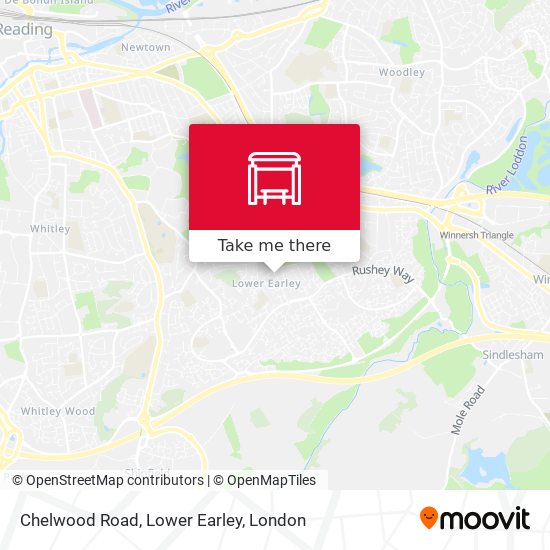 Chelwood Road, Lower Earley map