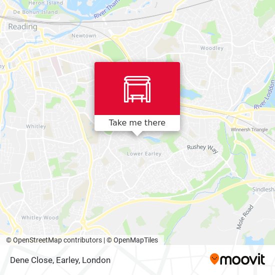 Dene Close, Earley map