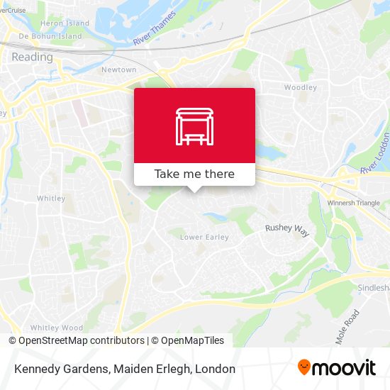 Kennedy Gardens, Maiden Erlegh map