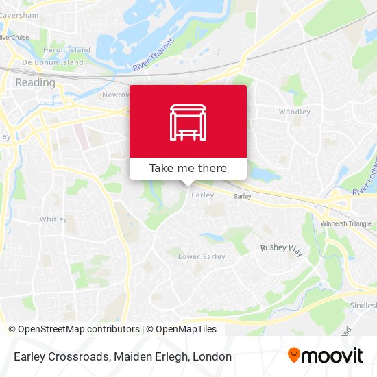 Earley Crossroads, Maiden Erlegh map