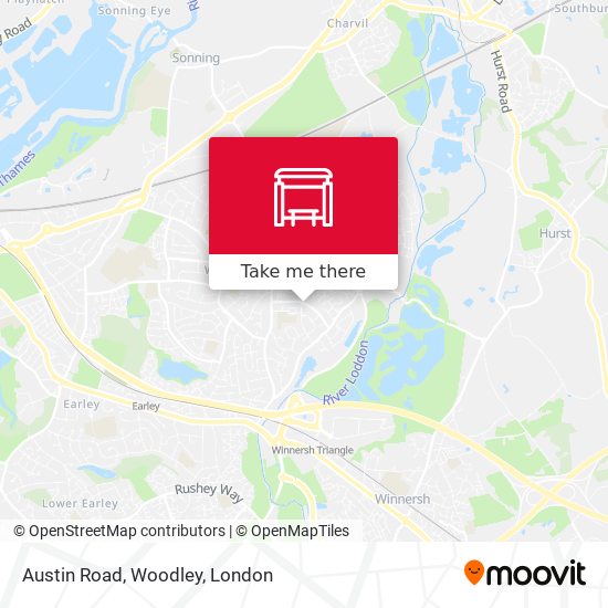 Austin Road, Woodley map