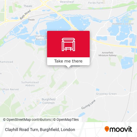 Clayhill Road Turn, Burghfield map