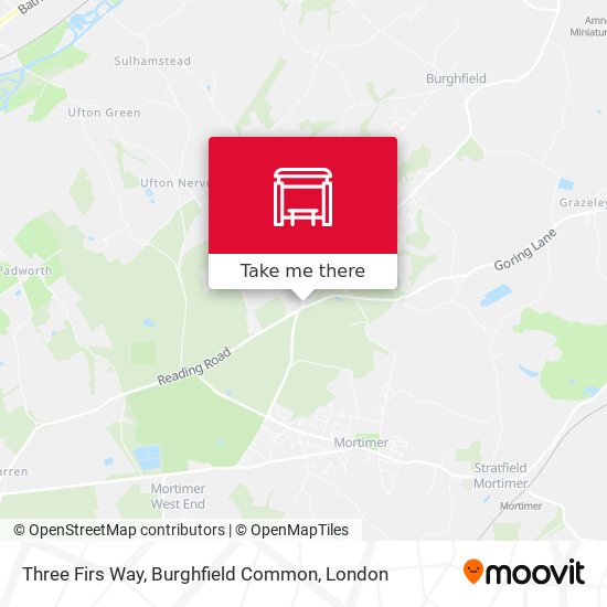Three Firs Way, Burghfield Common map