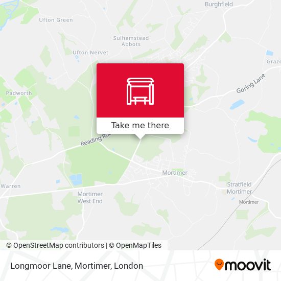 Longmoor Lane, Mortimer map