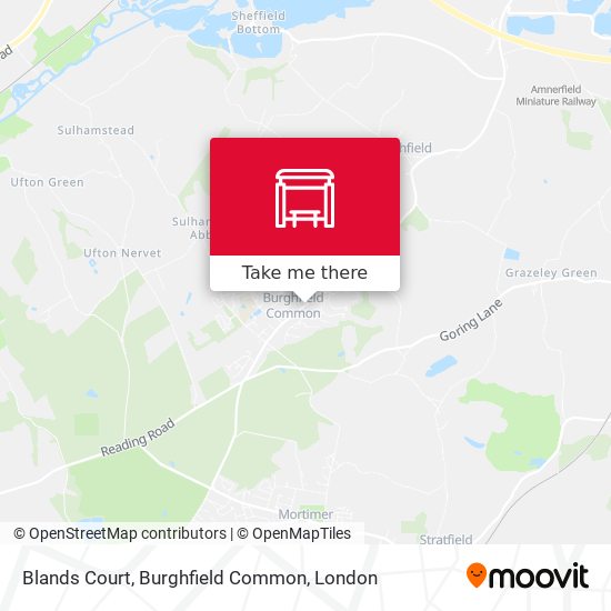 Blands Court, Burghfield Common map