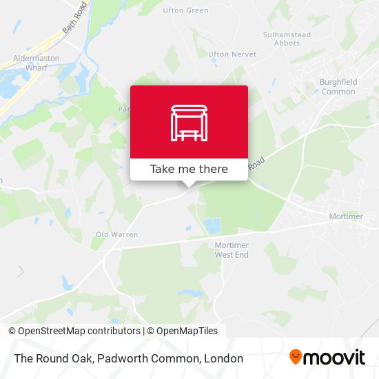 The Round Oak, Padworth Common map