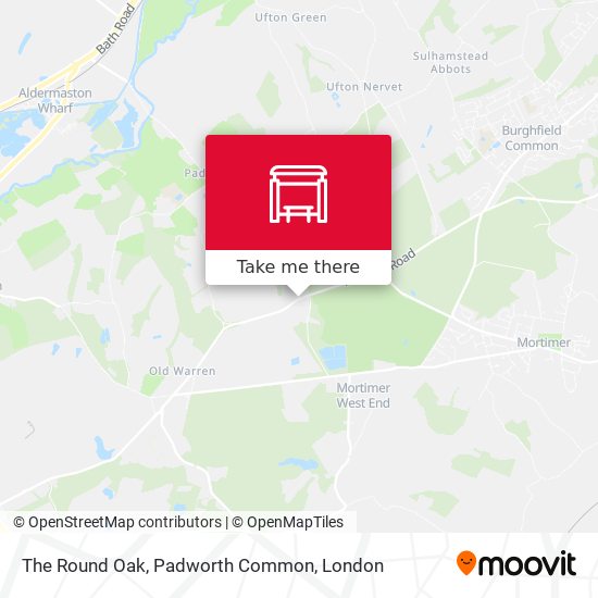 The Round Oak, Padworth Common map