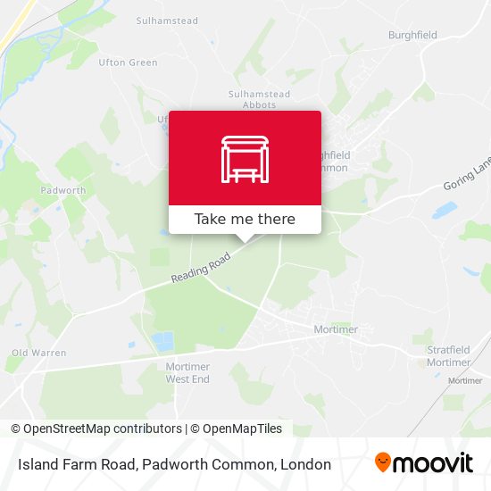 Island Farm Road, Padworth Common map