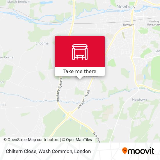 Chiltern Close, Wash Common map