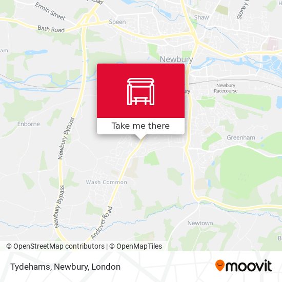 Tydehams, Newbury map