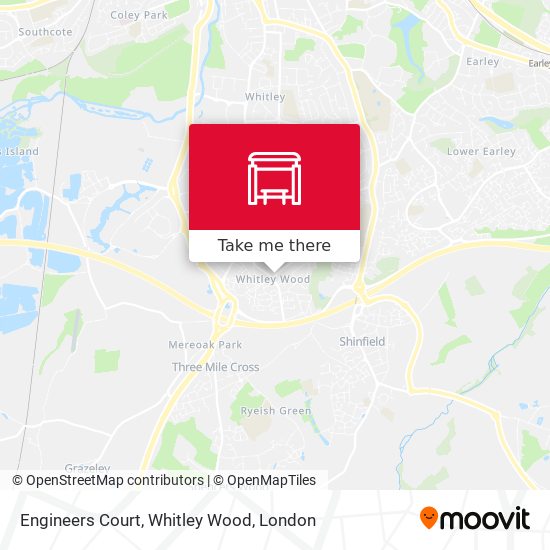 Engineers Court, Whitley Wood map