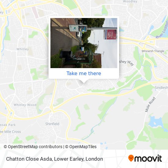 Chatton Close Asda, Lower Earley map