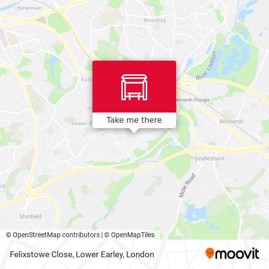 Felixstowe Close, Lower Earley map