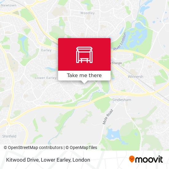 Kitwood Drive, Lower Earley map