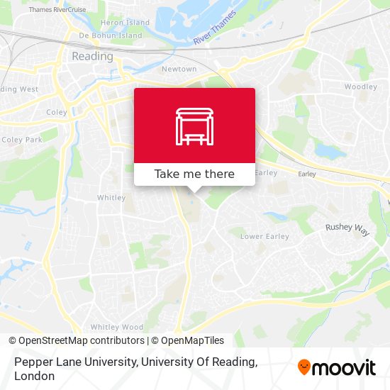 Pepper Lane University, University Of Reading map