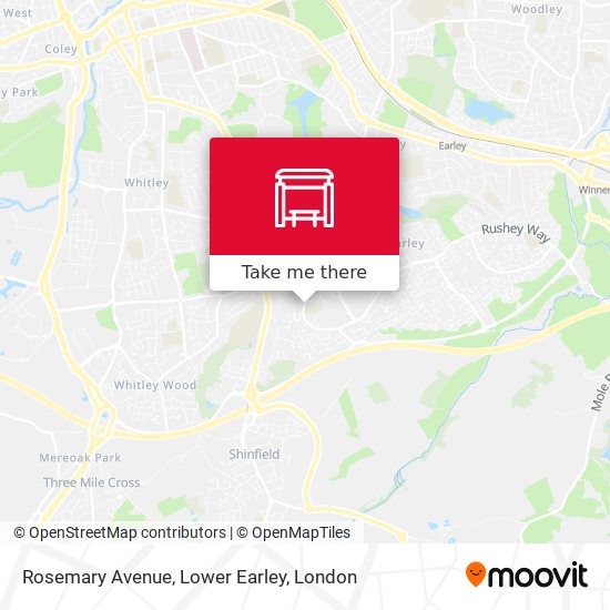 Rosemary Avenue, Lower Earley map