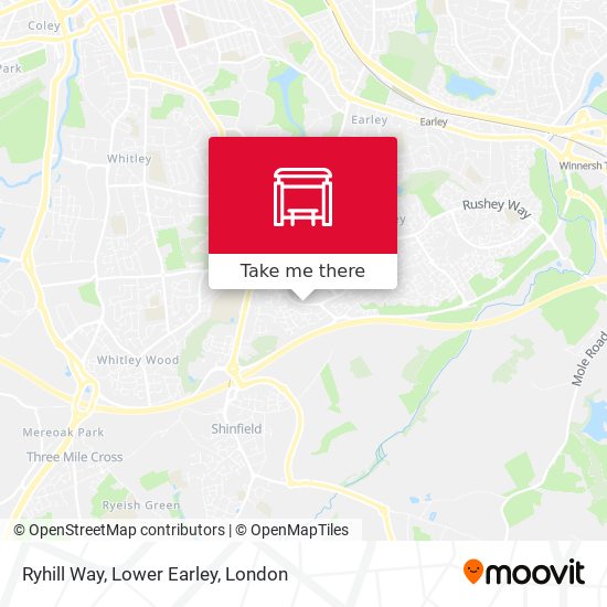 Ryhill Way, Lower Earley map