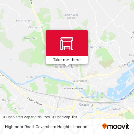 Highmoor Road, Caversham Heights map
