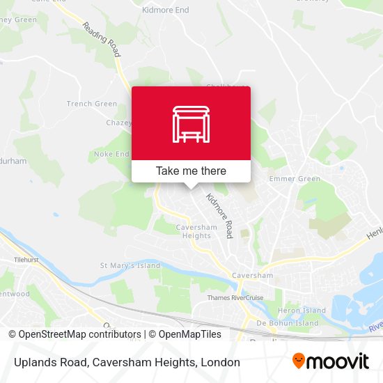Uplands Road, Caversham Heights map