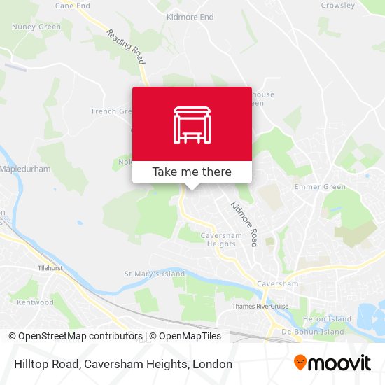 Hilltop Road, Caversham Heights map