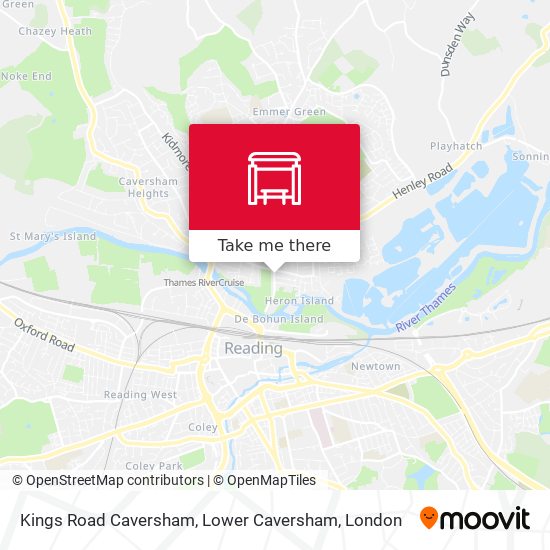 Kings Road Caversham, Lower Caversham map