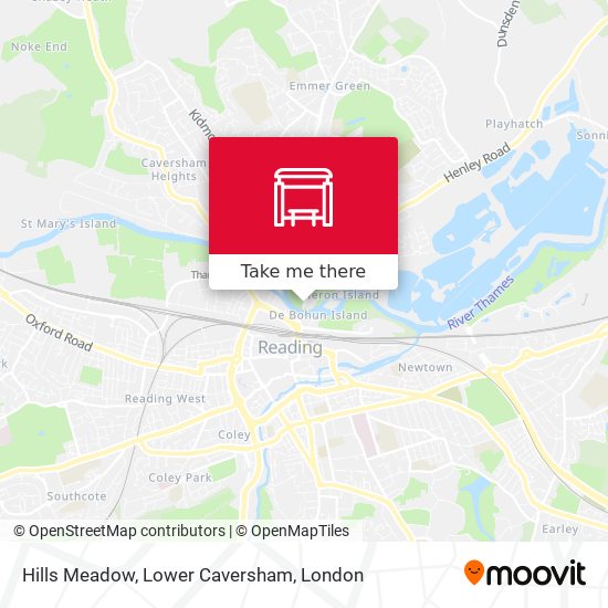 Hills Meadow, Lower Caversham map