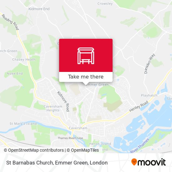 St Barnabas Church, Emmer Green map