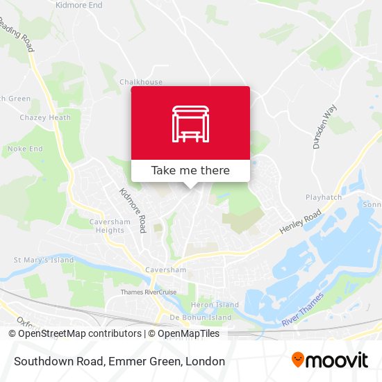 Southdown Road, Emmer Green map