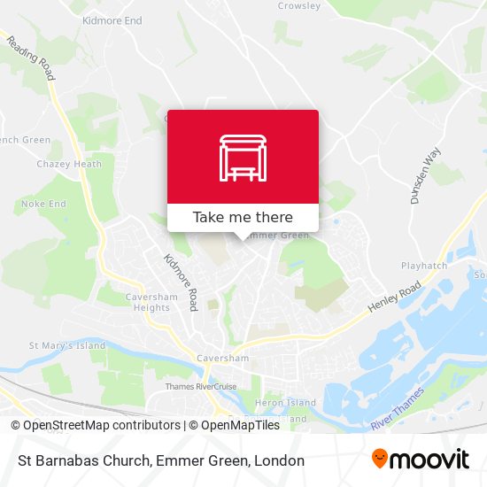 St Barnabas Church, Emmer Green map