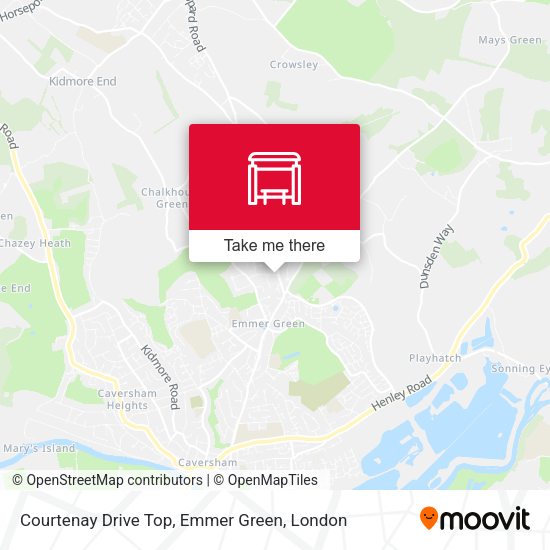 Courtenay Drive Top, Emmer Green map