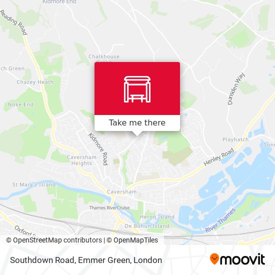 Southdown Road, Emmer Green map