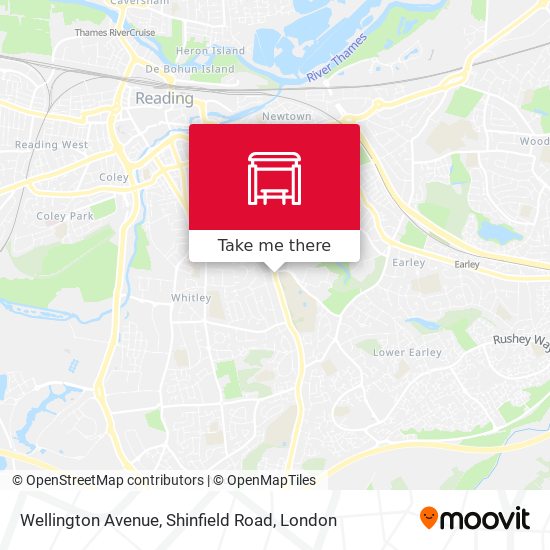 Wellington Avenue, Shinfield Road map