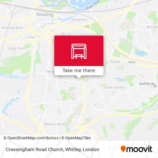 Cressingham Road Church, Whitley map