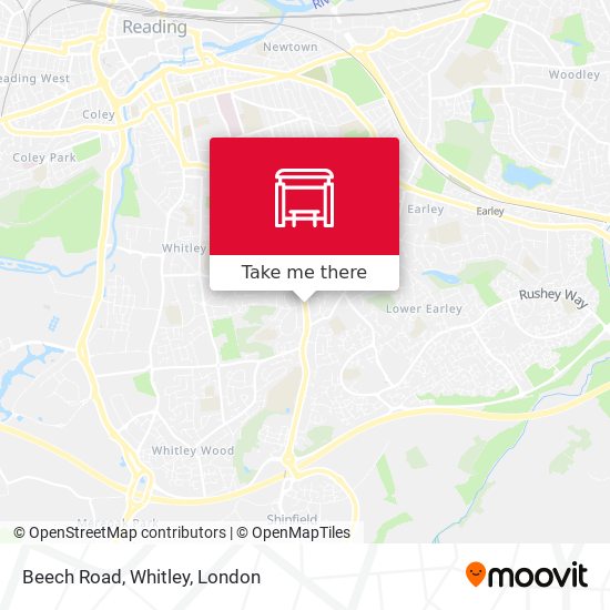 Beech Road, Whitley map
