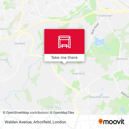 Walden Avenue, Arborfield map
